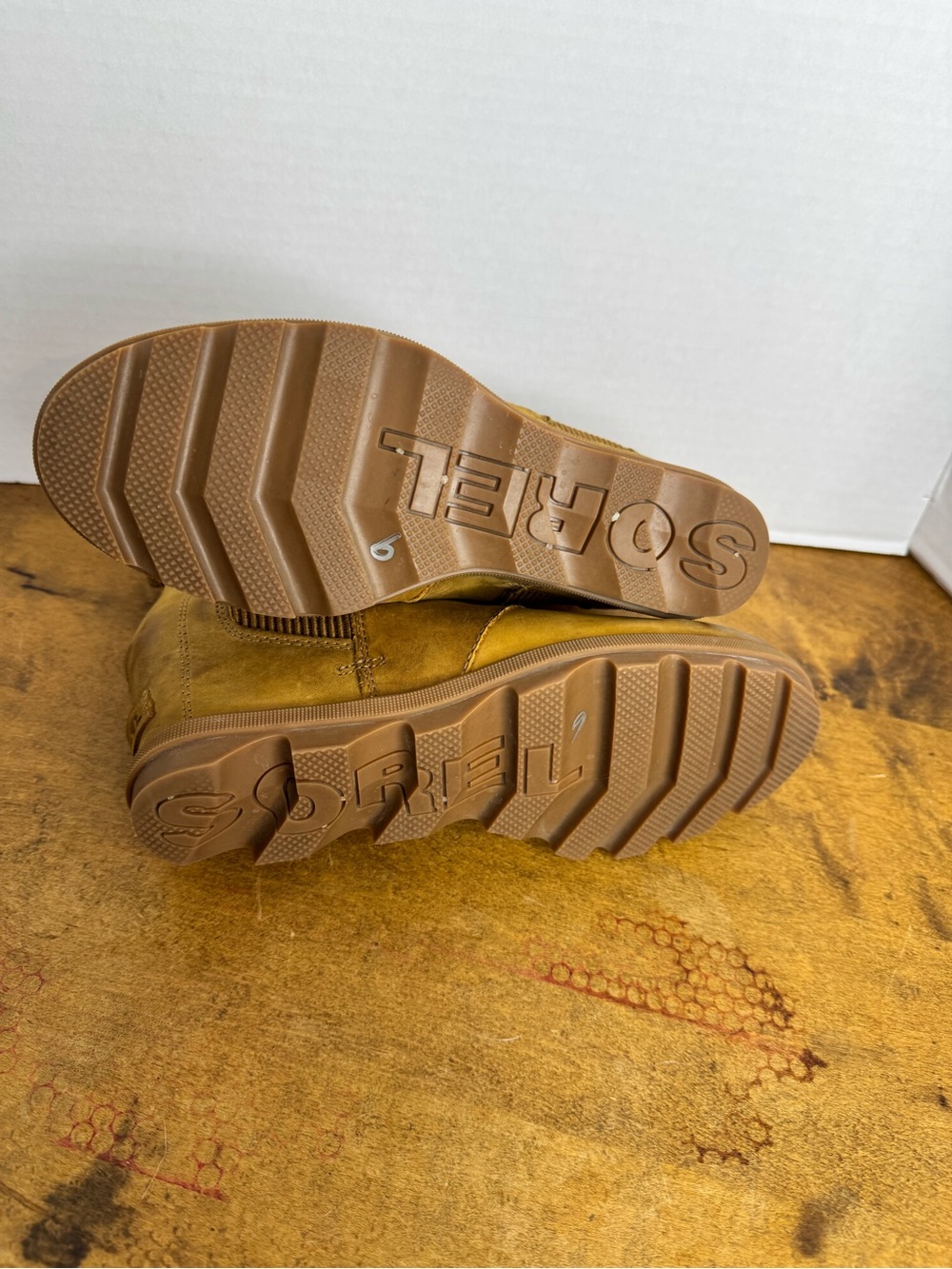Sorel Tan Wedge Heel Booties - Picture 8 of 8